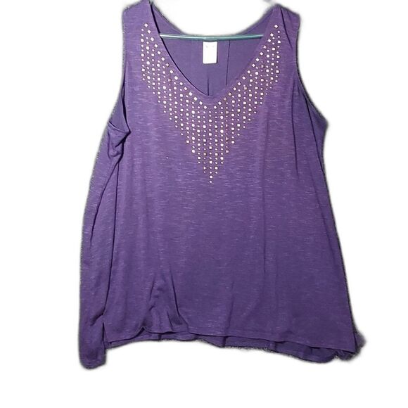 Faded Glory Tops - Faded Glory 2X (18W 20W) Purple Tank Top Shirt